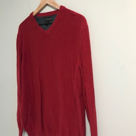 EUC Lachland British Inspired Red Cotton Sweater - Picture 5 of 8